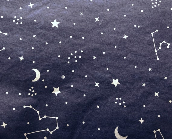 Navy Midnight Blue Star Cosmic Constellation Gift Wrap Tissue Paper 5x  Sheets Dark Blue Sky Celestial Starry Tissue Paper Gift Wrapping 