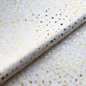 Fogli di carta velina laminata bianca e dorata di lusso x5