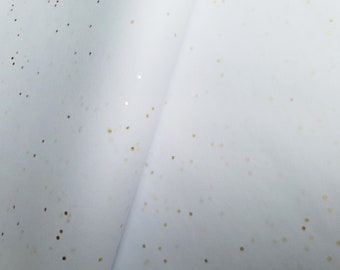 Luxury Gemstone White & Gold Sequinned Tissue Paper Sheets x5