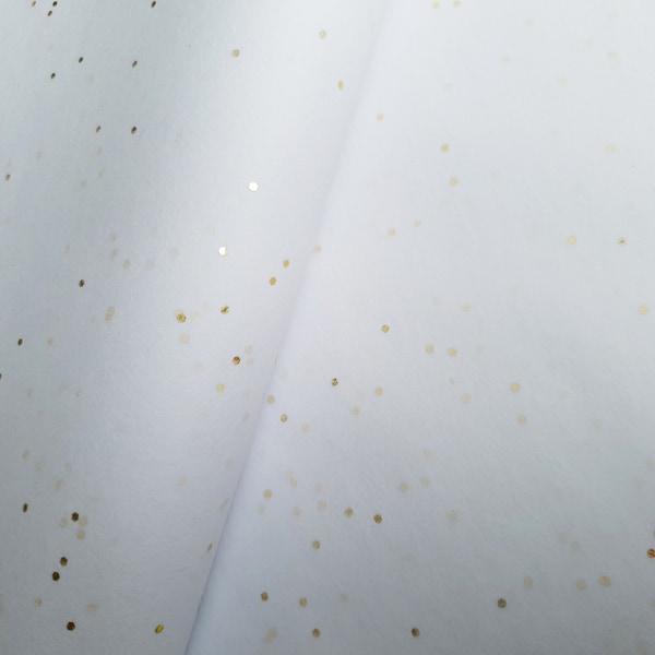 Luxury Gemstone White & Gold Sequinned Tissue Paper Sheets x5