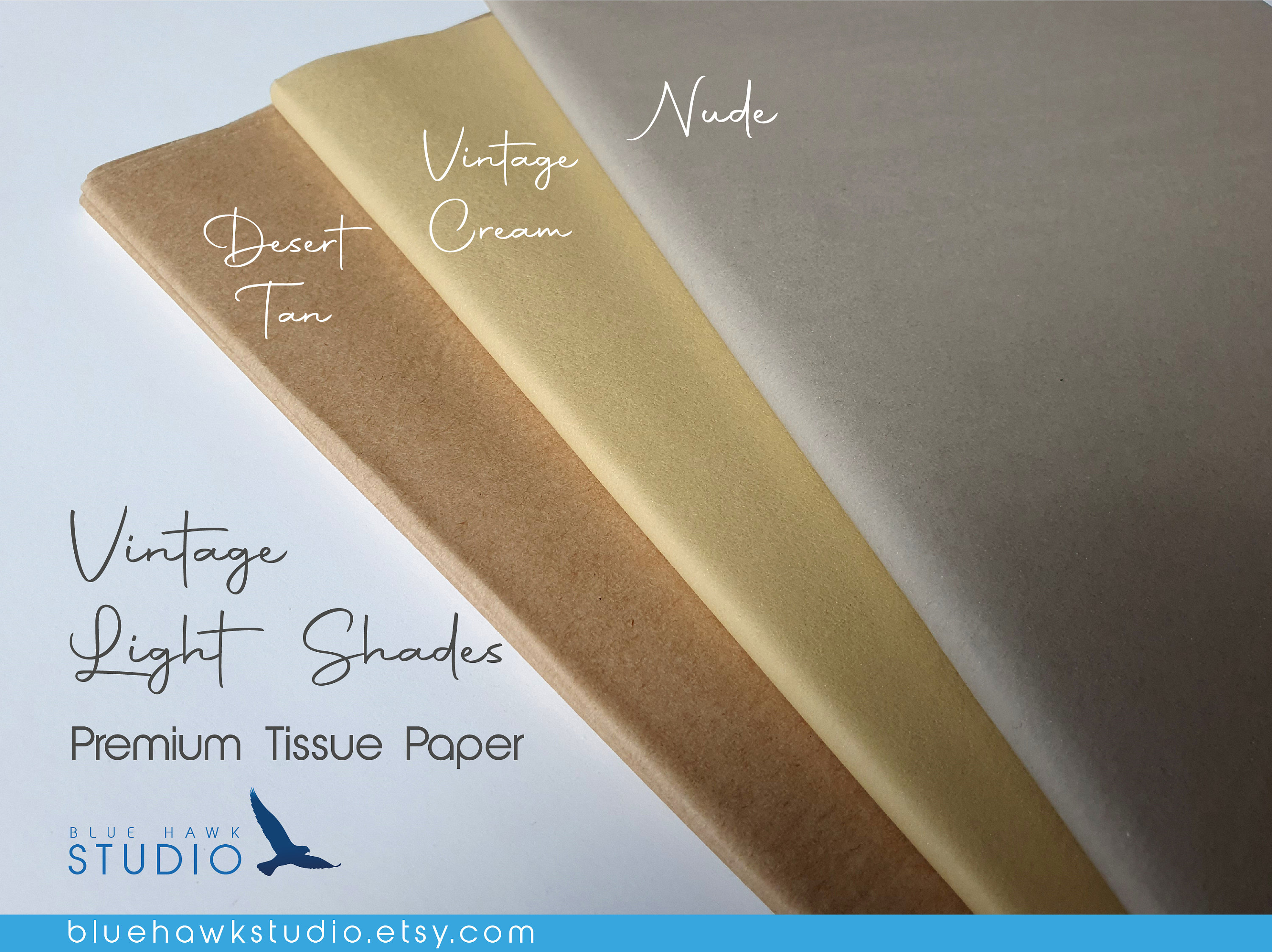 Vintage Light Shades Premium Tissue Paper x10 sheets