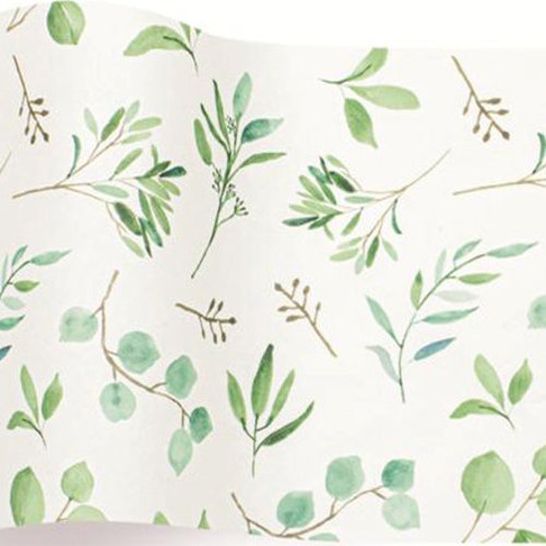 Eucalyptus Printed Tissue Paper Sheets Etsy