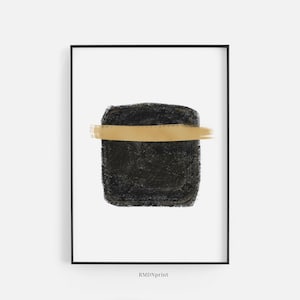 Abstract Kaaba Print, The Holy Kaabah Poster Masjid al Haram Mecca Mekka Makkah Poster, Black Gold Hadj Hajj Umra Umrah Islam Printable Gift