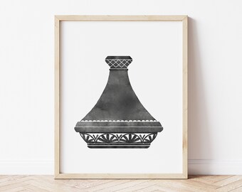 Moroccan Tajine Print, North African Kitchen Decor (Digital Download)