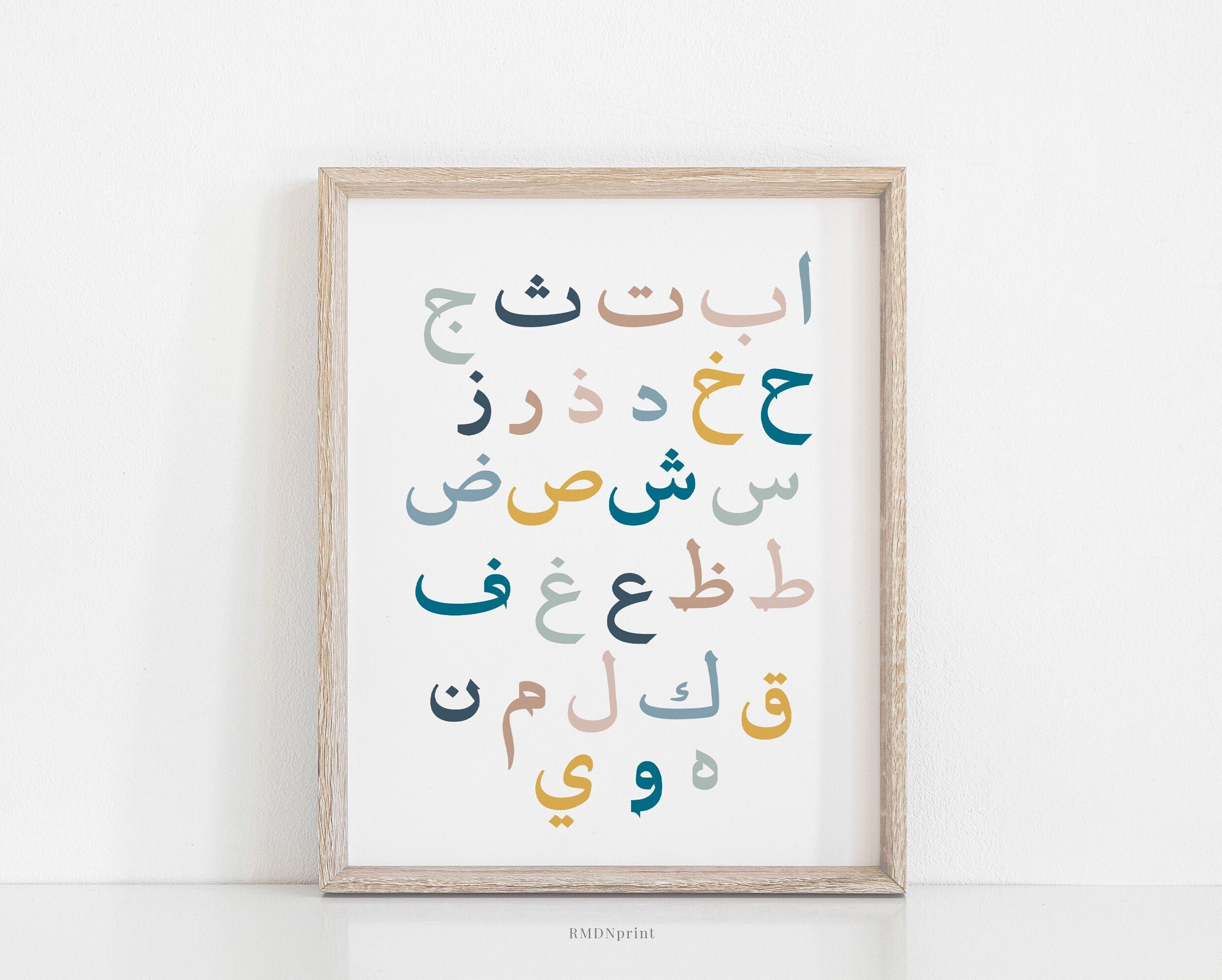 Arabic Alphabet Letters Print 2 Educative Printable Wall Art - Etsy