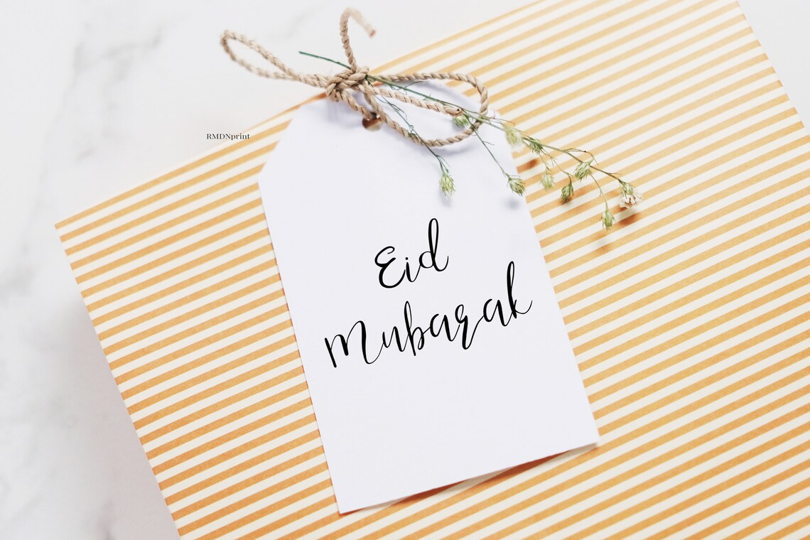 4x Eid Gift Tags Printable 2 X 3.5 Eid Mubarak | Etsy