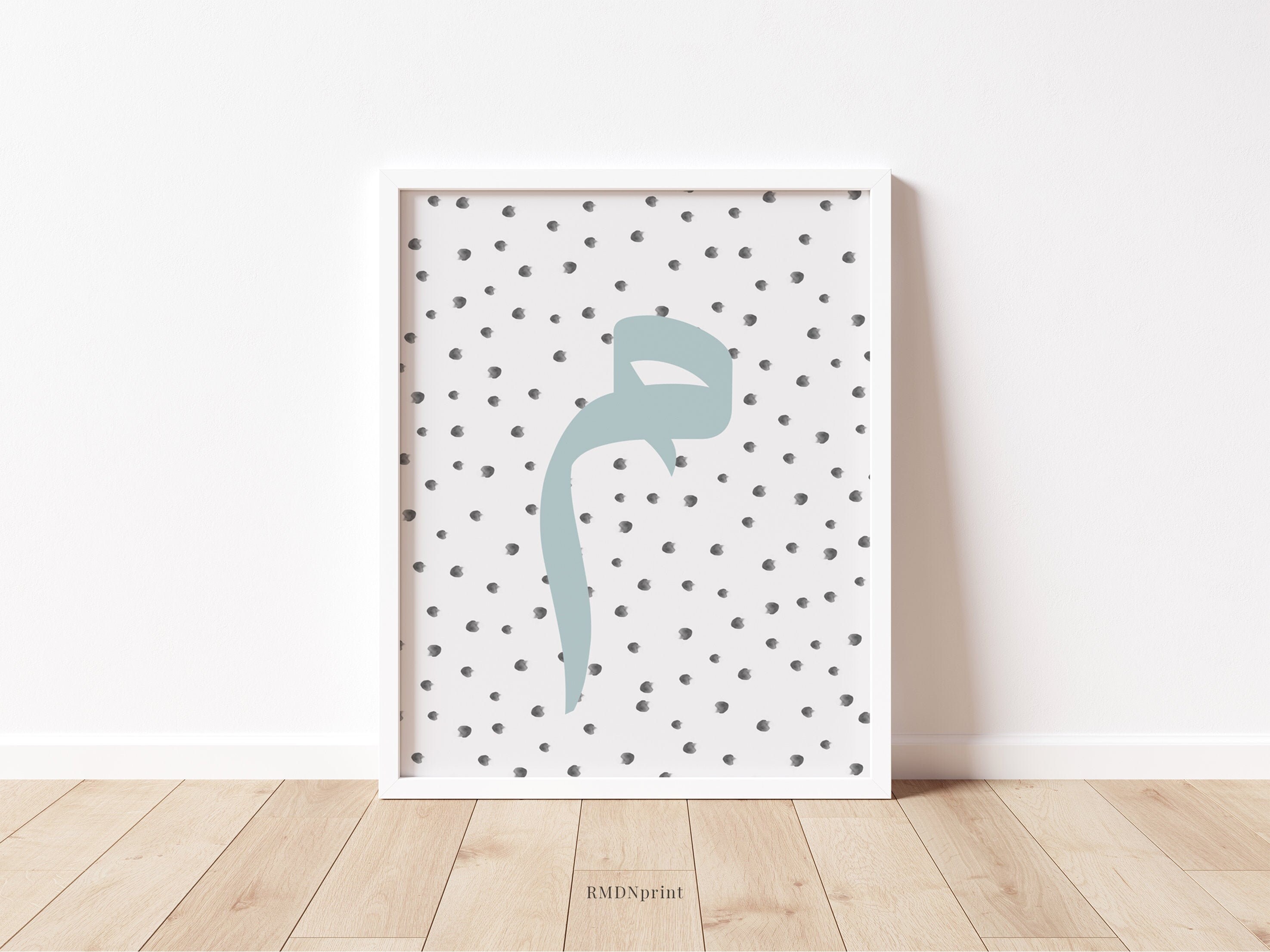 Initial م Meem In Blue Green With Polka Dot Printable Etsy Initial م Meem In Blue Green With Polka Dot Printable Etsy