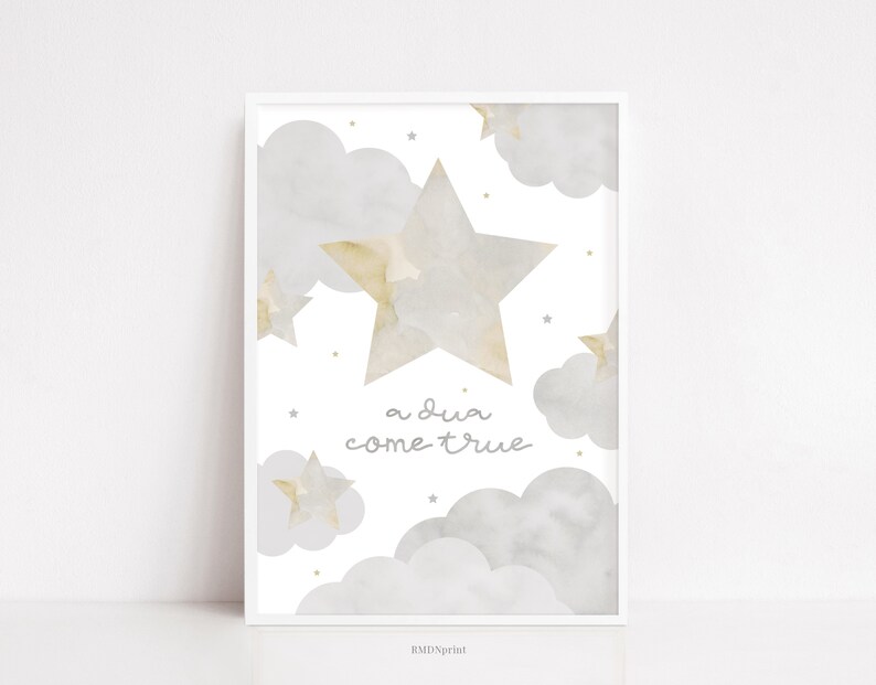 A Dua Come True Print Supplication Grey Blessing Dream ...