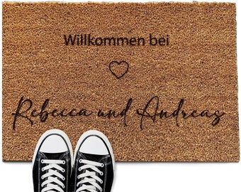 Doormat personalized doormat with name surname own text coconut mat wedding gift housewarming gift individual text