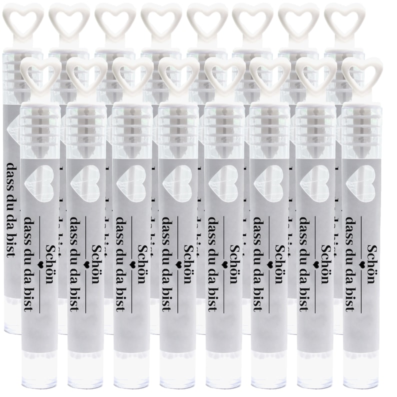 Seifenblasen Hochzeit 24er Set mit Name Datum personalisierte Sticker Etikett Aufkleber Wedding Bubbles Guest Gifts Gastgeschenk Hochzeit Schön dass du da ist