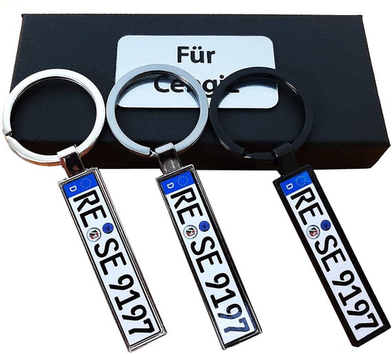 Bl4ckprint Personalized License Plate Key Ring With Gift Box -  Finland