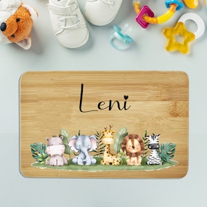 Frühstücksbrettchen personalisiert Kinder Geschenk 1. Geburtstag Geschenkidee Weihnachten Holzbrett Brettchen Vesperbrettchen Geburt 1