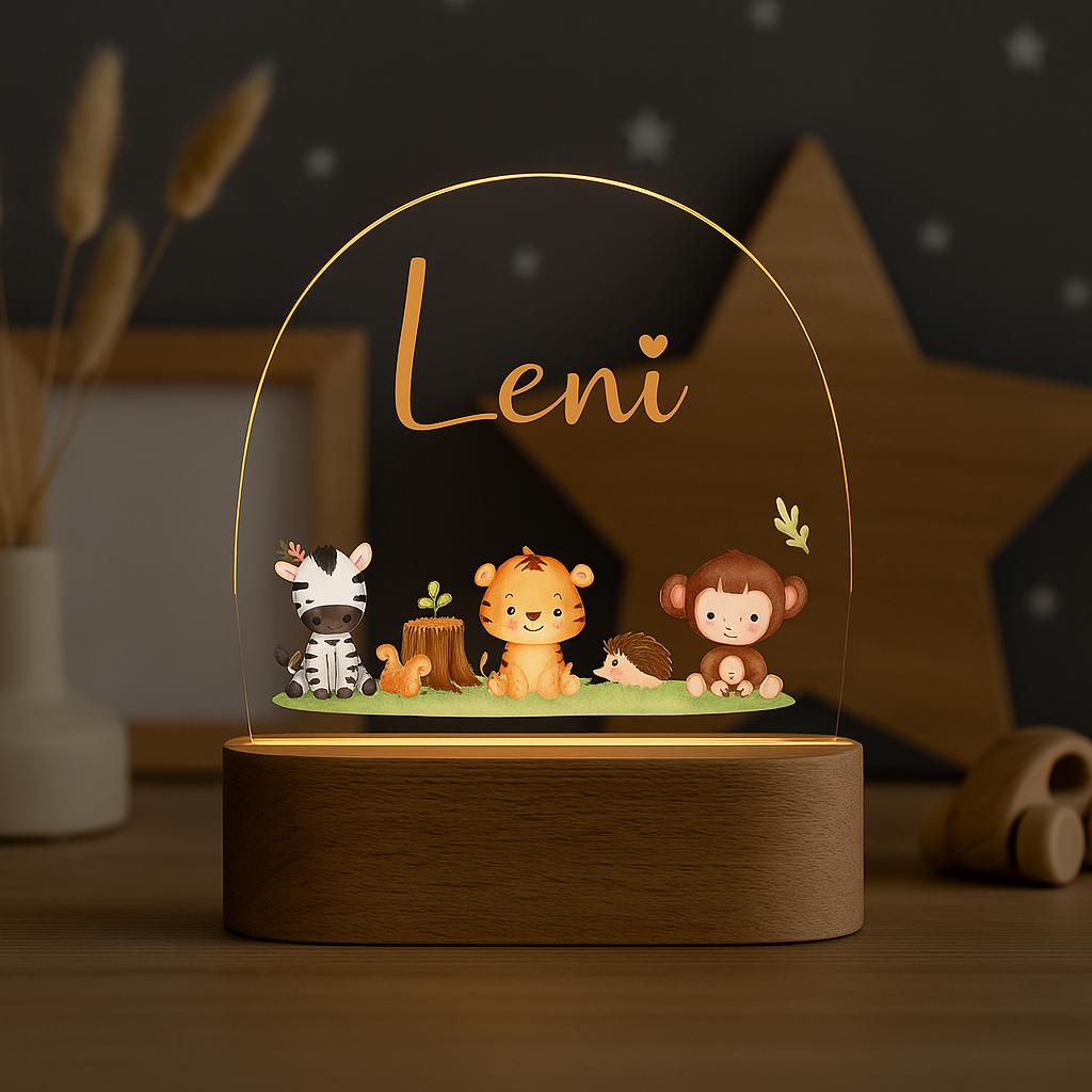 Night light children baby personalized acrylic rainbow with name and date, baby gift birth, nursery decoration, christening gift, gift