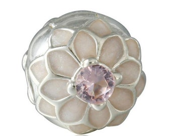 New Blooming Dahlia Clip CharmS925 Sterling Silver fully stampedBeads,Charms
