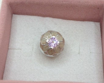 New Blooming Dahlia Clip CharmS925 Sterling Silver fully stampedBeads,Charms