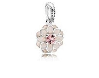 New Blooming Dahlia Clip CharmS925 Sterling Silver fully stampedBeads,Charms