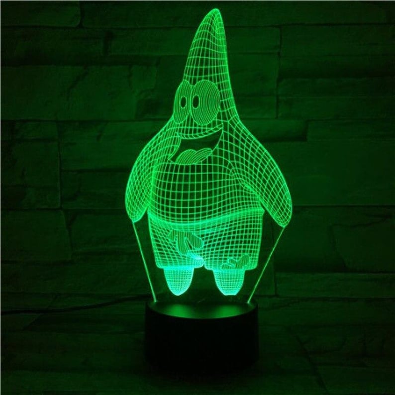 SpongeBob SquarePants Patrick 3D Illusions Night Light Etsy