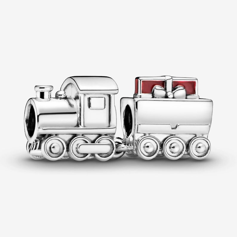 New Christmas Train CharmS925 Sterling Silver fully stampedBeads,Charms