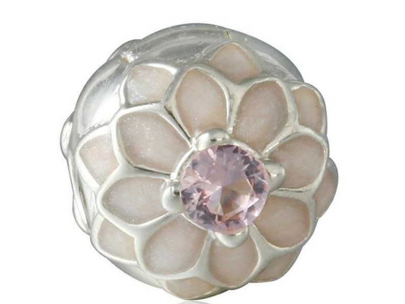 New Blooming Dahlia Clip CharmS925 Sterling Silver fully stampedBeads,Charms