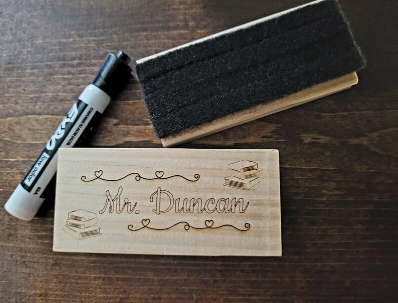 Personalized Dry Erase and Chalkboard Erasers Teacher Etsy
