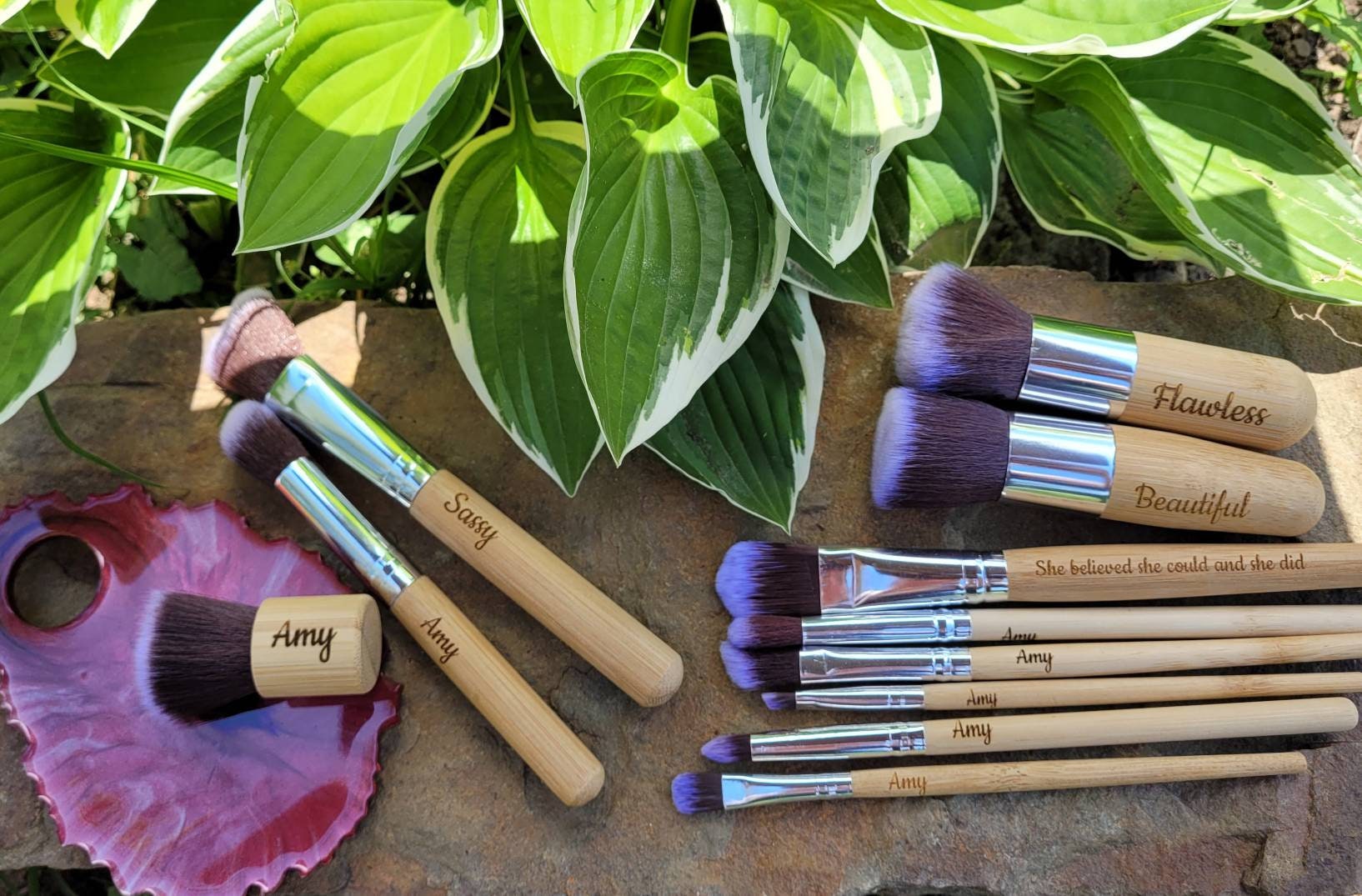 Personalized makeup brushes set of 11 makeup brushes custom Etsy