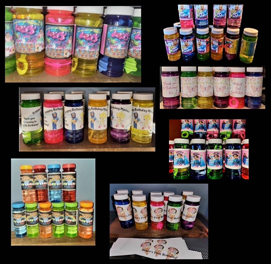 Birthday Party Favors Bubbles Birthday Bubbles Personalized Etsy