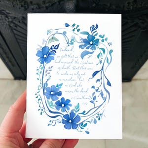 Christian Sympathy Card 2 Corinthians 1:9 "Indeed, we felt that we had received the sentence of death. But that was to make us rely not…”