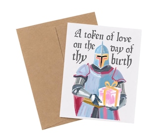 Medieval Knight Birthday Card: Renaissance Larping Party Card for Fans of Role Playing Games and Fantasy
