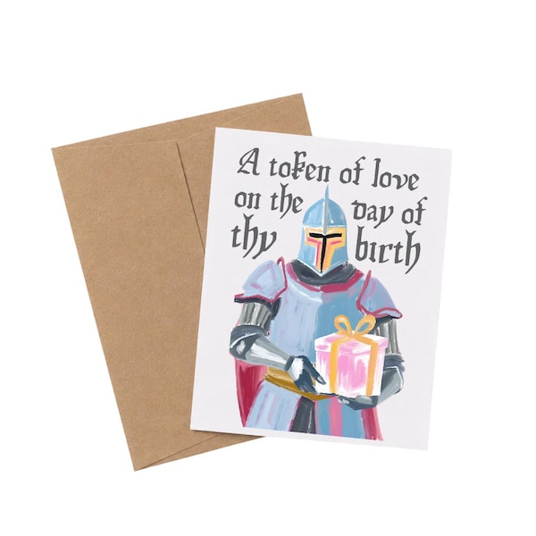 Medieval Knight Birthday Card: Renaissance Larping Party Card for Fans of Role Playing Games and Fantasy