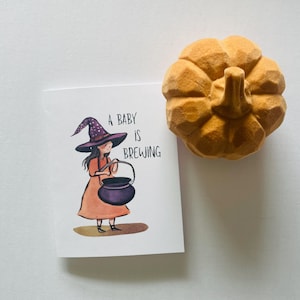 Halloween-Glückwunschkarte für die Schwangerschaft Oktober-Babypartykarte, Glückwunschkarte zum neuen Baby, Halloween-Babypartykarte
