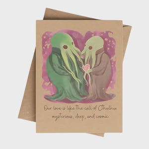 Cthulhu Love Card: Nerdy Gothic Anniversary Card
