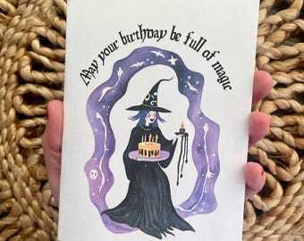 Witchy Birthday Card: Magical Goth Birthday