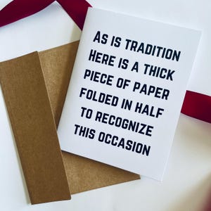 Sarcastic Father’s Day Card “As is tradition ” funny Dad Card