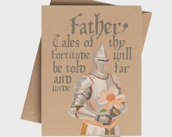 Medieval Knight Renaissance Card for Dad, Father’s Day Greeting Card