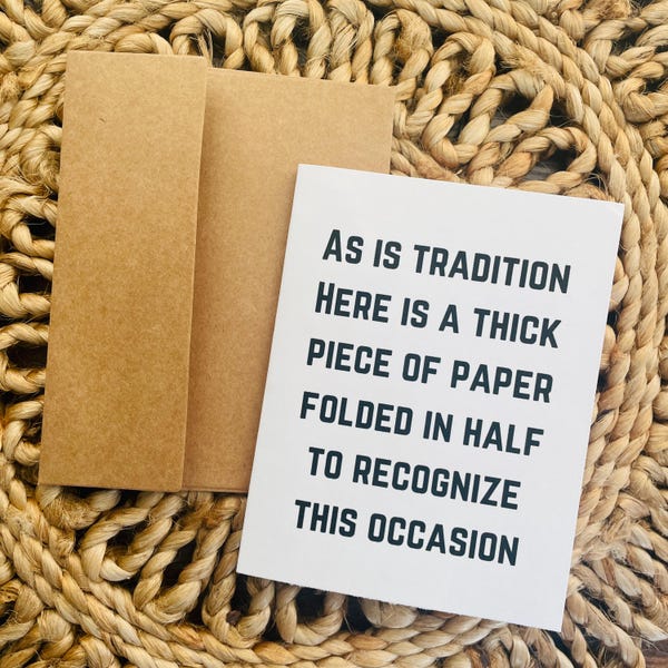 Sarcastic Birthday Card: "As is tradition" Funny Message