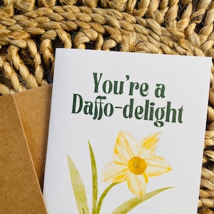 Vous êtes un délice pour Daffo - carte amusante simplement parce que vous pensez à vous, carte pour ami, carte pour collègue, carte d'encouragement pour ami