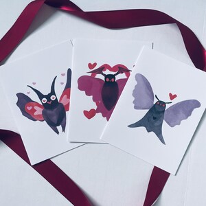 Conjunto de 3 cartões de Dia dos Namorados Crípticos do Homem-Mariposa, Dia dos Namorados de Terror, Cartão de Dia dos Namorados Gótico, Dia dos Namorados Sombrio, Dia dos Namorados Nerd, presente do Homem-Mariposa