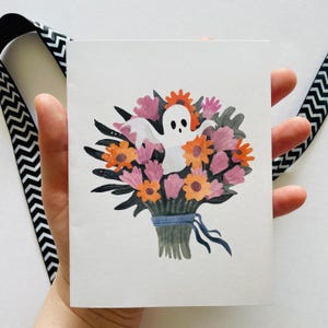 12 spookbloemenboeket herfstkaartjes, herfstkaartjes, bulk herfstkaarten, bulk Halloween-kaarten, herfstbloemenkaarten, herfstbedankkaarten