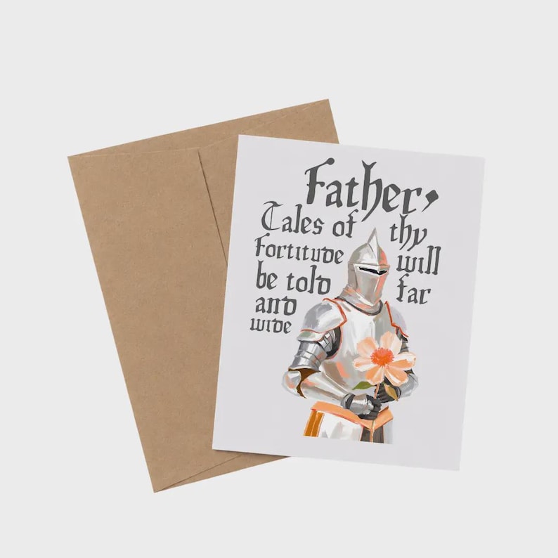 Medieval Knight Father's Day or Birthday Card for Dad