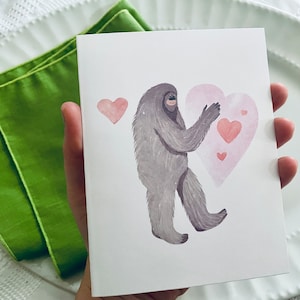Lindas tarjetas de notas de amor crípticas de Bigfoot, Tarjeta de aniversario de Bigfoot, Lindas tarjetas crípticas, Regalo de Bigfoot, Tarjeta de amor criptozoólogo, Linda Bigfoot