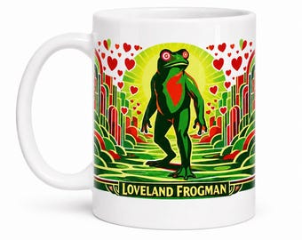 Loveland Ohio Cryptid Frogman Souvenir Mug