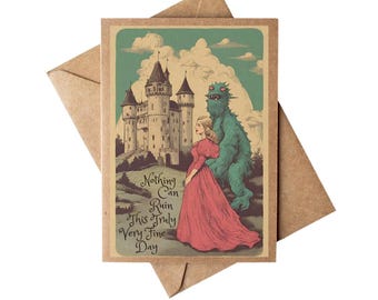 Nothing Can Ruin This Truly Very Fine Day Fairytale Princess Castle Monster Encouragement Card