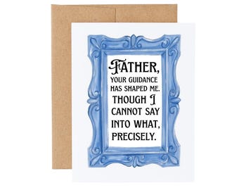 Sarcastic Vintage Framed Father's Day Card