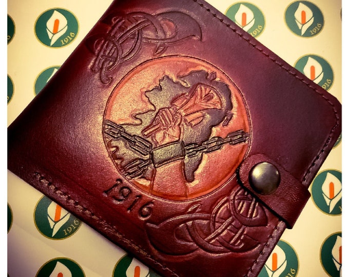 1916 Real Irish handmade leather wallet.