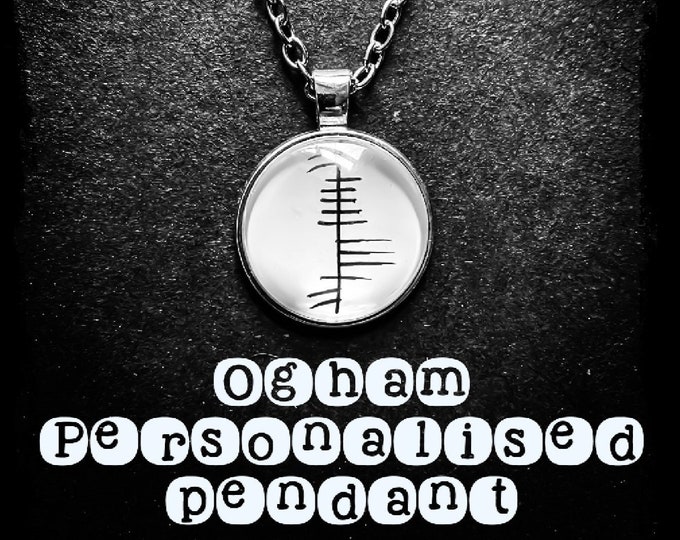 Ogham personalised pendant