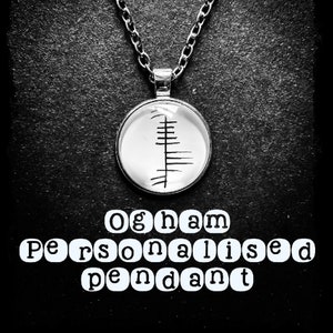 Ogham personalised pendant