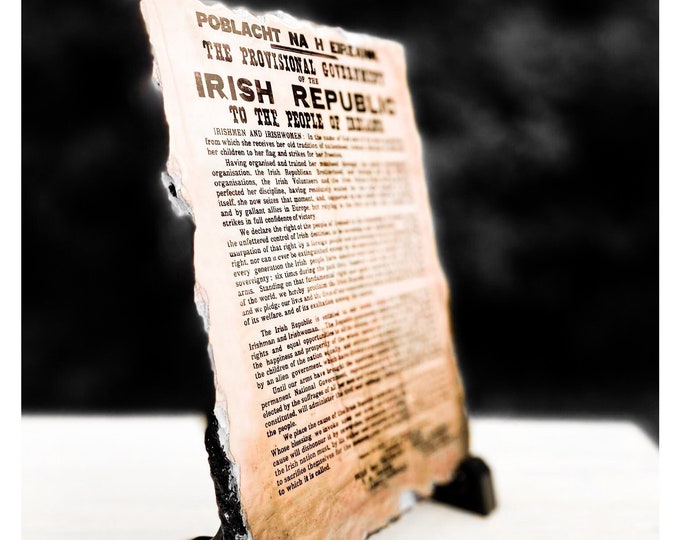 Irish Slate stone 1916 Proclamation