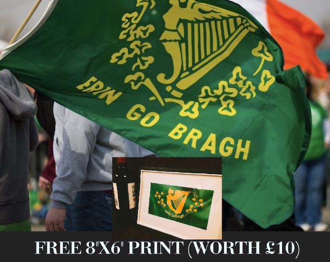 Erin go Bragh 5"x 3" flag ( with free print )