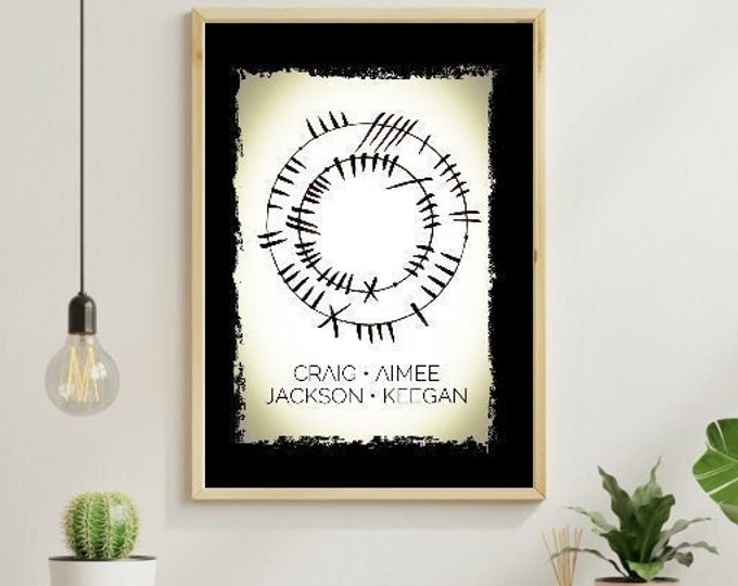 Circular Ogham personalised print(via email)