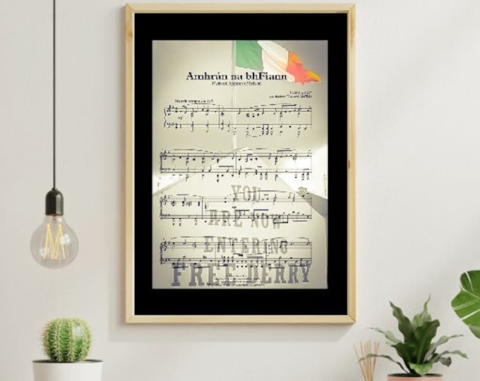 Irelands National Anthem Notation print.
